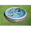 imageBestway Fast Set 12 x 30 Inflatable Round Soft Sided Above Ground Pool SetGray Wicker