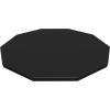 imageBestway Flowclear PVC Round 12 Foot Pool Cover for Above Ground Frame Pools with Drain Holes and Secure TieDown Ropes Black Cover Only10ft Round