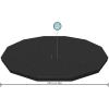 imageBestway Flowclear PVC Round 12 Foot Pool Cover for Above Ground Frame Pools with Drain Holes and Secure TieDown Ropes Black Cover Only12ft Round