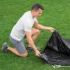 imageBestway Flowclear PVC Round 12 Foot Pool Cover for Above Ground Frame Pools with Drain Holes and Secure TieDown Ropes Black Cover Only15ft Round