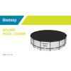 imageBestway Flowclear PVC Round 12 Foot Pool Cover for Above Ground Frame Pools with Drain Holes and Secure TieDown Ropes Black Cover Only15ft Round