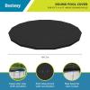 imageBestway Flowclear PVC Round 12 Foot Pool Cover for Above Ground Frame Pools with Drain Holes and Secure TieDown Ropes Black Cover Only16ft Round