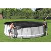 imageBestway Flowclear PVC Round 12 Foot Pool Cover for Above Ground Frame Pools with Drain Holes and Secure TieDown Ropes Black Cover Only16ft Round