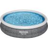 imageBestway Fast Set 12 x 30 Inflatable Round Soft Sided Above Ground Pool SetGray Wicker