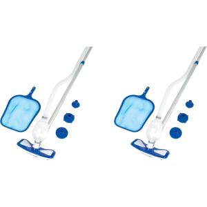 imageBestway 58234 Above Ground Pool Cleaning ampamp Maintenance Accessories Set Kit for Filter Pumps with a 530 GPH Flow Rate  Blue2 Pack
