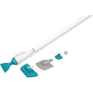 imageBestway Flowclear AquaCrawl Above Ground Outdoor Swimming Pool Maintenance Vacuum Cleaner Set with 2 Interchangeable Nozzle Heads and Debris BagTeal  New