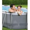 imageBestway Power Steel 14 x 82quot x 395quot Oval Above Ground Pool Set  Includes 530gal Filter Pump Ladder ChemConnect Dispener10 x 67 x 33