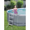 imageBestway Power Steel 14 x 82quot x 395quot Oval Above Ground Pool Set  Includes 530gal Filter Pump Ladder ChemConnect Dispener14 x 82 x 395