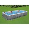 imageBestway Power Steel 14 x 82quot x 395quot Oval Above Ground Pool Set  Includes 530gal Filter Pump Ladder ChemConnect Dispener24ft X 12ft X 52in