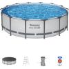 imageBestway Steel Pro MAX 14 x 33quot Round Above Ground Pool Set  Includes 530gal Filter PumpGray