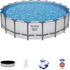 imageBestway Steel Pro MAX 14 x 33quot Round Above Ground Pool Set  Includes 530gal Filter PumpGray