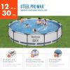 imageBestway Steel Pro MAX 14 x 33quot Round Above Ground Pool Set  Includes 530gal Filter PumpGray