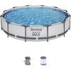 imageBestway Steel Pro MAX 14 x 33quot Round Above Ground Pool Set  Includes 530gal Filter PumpGray