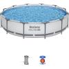 imageBestway Steel Pro MAX 14 x 33quot Round Above Ground Pool Set  Includes 530gal Filter PumpGray