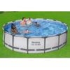 imageBestway Steel Pro MAX 15quot x 42quot Round Above Ground Swimming Pool Set Outdooor Metal Frame Family Pool with Filter Pump Ladder and Cover15 x 42