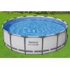 imageBestway Steel Pro MAX 15quot x 42quot Round Above Ground Swimming Pool Set Outdooor Metal Frame Family Pool with Filter Pump Ladder and Cover15 x 48  Gray