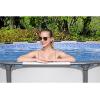 imageBestway Steel Pro MAX 15quot x 42quot Round Above Ground Swimming Pool Set Outdooor Metal Frame Family Pool with Filter Pump Ladder and Cover15 x 48  Gray