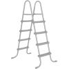imageBestway Steel Pro MAX 15quot x 42quot Round Above Ground Swimming Pool Set Outdooor Metal Frame Family Pool with Filter Pump Ladder and Cover16 x 48  Stone
