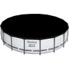 imageBestway Steel Pro MAX 15quot x 42quot Round Above Ground Swimming Pool Set Outdooor Metal Frame Family Pool with Filter Pump Ladder and Cover18 x 48