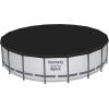 imageBestway Steel Pro MAX 15quot x 42quot Round Above Ground Swimming Pool Set Outdooor Metal Frame Family Pool with Filter Pump Ladder and Cover18 x 48