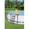 imageBestway Steel Pro MAX 15quot x 42quot Round Above Ground Swimming Pool Set Outdooor Metal Frame Family Pool with Filter Pump Ladder and Cover18 x 48