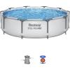 imageBestway Steel Pro MAX 14 x 33quot Round Above Ground Pool Set  Includes 530gal Filter PumpGray