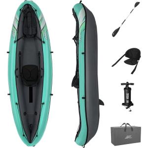 imageBestway Hydro Force Inflatable Kayak Set  Includes Seat Paddle Hand Pump Storage Carry Bag  Great for Adults Kids and Families1Person Ventura Elite
