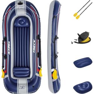 imageBestway HydroForce Inflatable Raft Set  Inflatable Boat for Kids and Adults  Great for Ponds Lakes Rivers3Person Treck