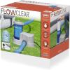 imageBestway 58671E Flowclear 2500 Gallon Transparent Filter Pump for Above Ground Swimming Pools with Adaptors and Energy Saving PlugBlue