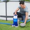 imageBestway 58671E Flowclear 2500 Gallon Transparent Filter Pump for Above Ground Swimming Pools with Adaptors and Energy Saving PlugBlue