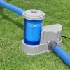 imageBestway 58671E Flowclear 2500 Gallon Transparent Filter Pump for Above Ground Swimming Pools with Adaptors and Energy Saving PlugBlue