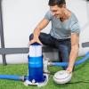 imageBestway 58671E Flowclear 2500 Gallon Transparent Filter Pump for Above Ground Swimming Pools with Adaptors and Energy Saving PlugBlue