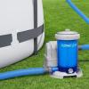 imageBestway 58671E Flowclear 2500 Gallon Transparent Filter Pump for Above Ground Swimming Pools with Adaptors and Energy Saving PlugBlue