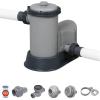 imageBestway 58671E Flowclear 2500 Gallon Transparent Filter Pump for Above Ground Swimming Pools with Adaptors and Energy Saving PlugGray