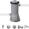 imageBestway 58671E Flowclear 2500 Gallon Transparent Filter Pump for Above Ground Swimming Pools with Adaptors and Energy Saving PlugGray