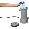 imageBestway 58671E Flowclear 2500 Gallon Transparent Filter Pump for Above Ground Swimming Pools with Adaptors and Energy Saving PlugGray