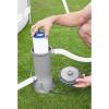 imageBestway 58671E Flowclear 2500 Gallon Transparent Filter Pump for Above Ground Swimming Pools with Adaptors and Energy Saving PlugGray
