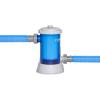 imageBestway 58671E Flowclear 2500 Gallon Transparent Filter Pump for Above Ground Swimming Pools with Adaptors and Energy Saving PlugBlue