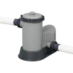 imageBestway 58390E Flowclear 1500 GPH Filter Pump for 300 to 8400 Gallon Above Ground Swimming Pool with Adaptors and Energy Saving PlugGray