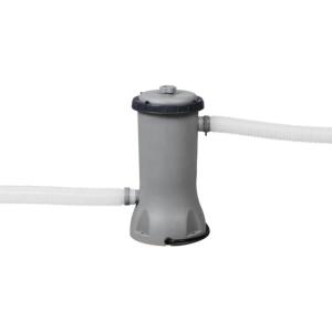 imageBestway 58671E Flowclear 2500 Gallon Transparent Filter Pump for Above Ground Swimming Pools with Adaptors and Energy Saving PlugGray