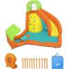 imageBestway H2OGO Turbo Splash Water Zone Mega Water Park  Inflatable Slide Climbing Wall Splash Pool  Great for Kids Ages 5Canopy Cove
