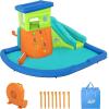 imageBestway H2OGO Turbo Splash Water Zone Mega Water Park  Inflatable Slide Climbing Wall Splash Pool  Great for Kids Ages 5Hydro Hangout