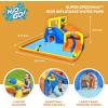 imageBestway H2OGO Turbo Splash Water Zone Mega Water Park  Inflatable Slide Climbing Wall Splash Pool  Great for Kids Ages 5Super Speedway