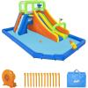 imageBestway H2OGO Turbo Splash Water Zone Mega Water Park  Inflatable Slide Climbing Wall Splash Pool  Great for Kids Ages 5Wild Tide