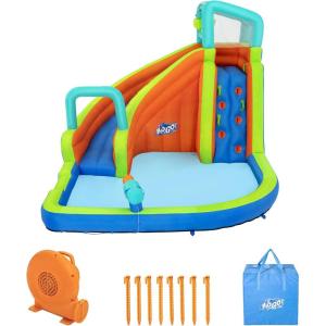 imageBestway H2OGO Turbo Splash Water Zone Mega Water Park  Inflatable Slide Climbing Wall Splash Pool  Great for Kids Ages 5Turbo Splash