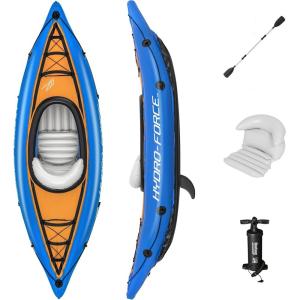 imageBestwayBestway HydroForce Cove Champion Inflatable Kayak for 1 Adult Inflatable raft SetBlue