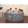 imageBestway SaluSpa Paris ThermaCore UltraFit Smart AirJet Rigid Foam Hot Tub Spa 67quot x 255quot  Fits Up to 46 Persons  Grey Marble