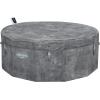 imageBestway SaluSpa Paris ThermaCore UltraFit Smart AirJet Rigid Foam Hot Tub Spa 67quot x 255quot  Fits Up to 46 Persons  Grey Marble