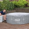 imageBestway Coleman Sicily AirJet Large Round 5 to 7 Person Inflatable Hot Tub Portable Outdoor Spa with 180 AirJets and EnergySense Cover GreySicily Standard