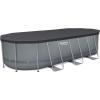 imageBestway Power Steel 18 x 9 x 48quot Oval Metal Frame Above Ground Outdoor Swimming Pool Set with 1500 GPH Filter Pump Ladder and Pool Cover
